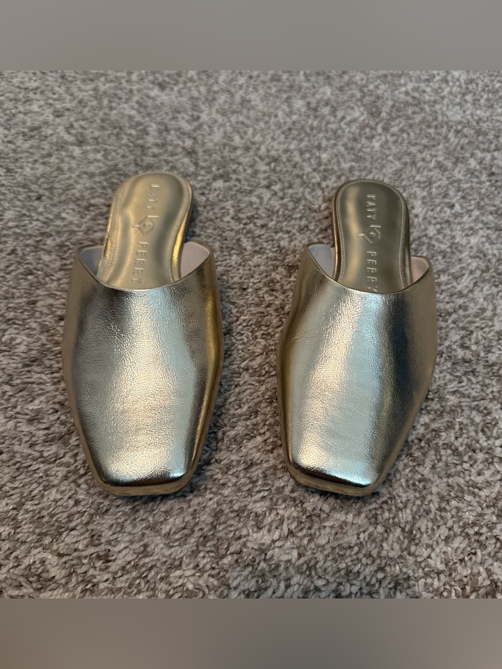 Katy Perry Collections Metallic Gold Slip-On Mules